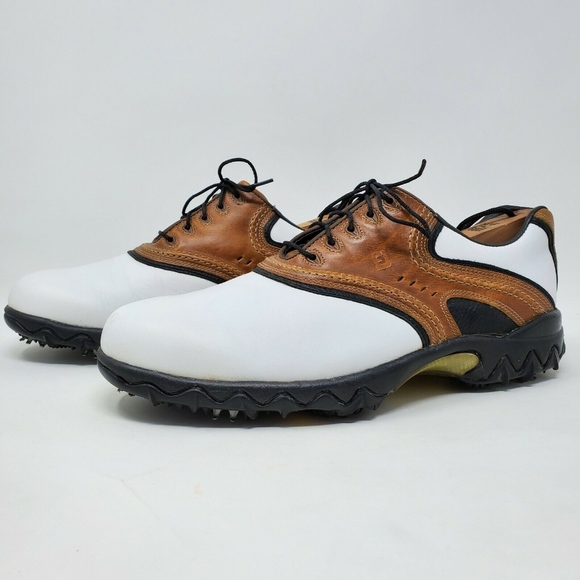 Footjoy Contour Series 54024 Saddle Golf Shoes - Picture 2 of 8